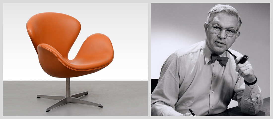 Orange organic shaped rounded chair with silver legs.